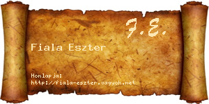 Fiala Eszter névjegykártya