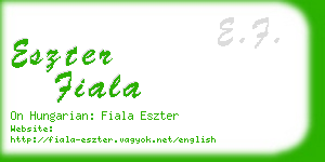 eszter fiala business card